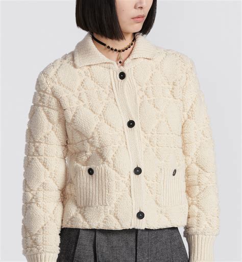 dior boutique beige cropped wool trim jacket|Cannage Cropped Jacket Beige and Black Cotton.